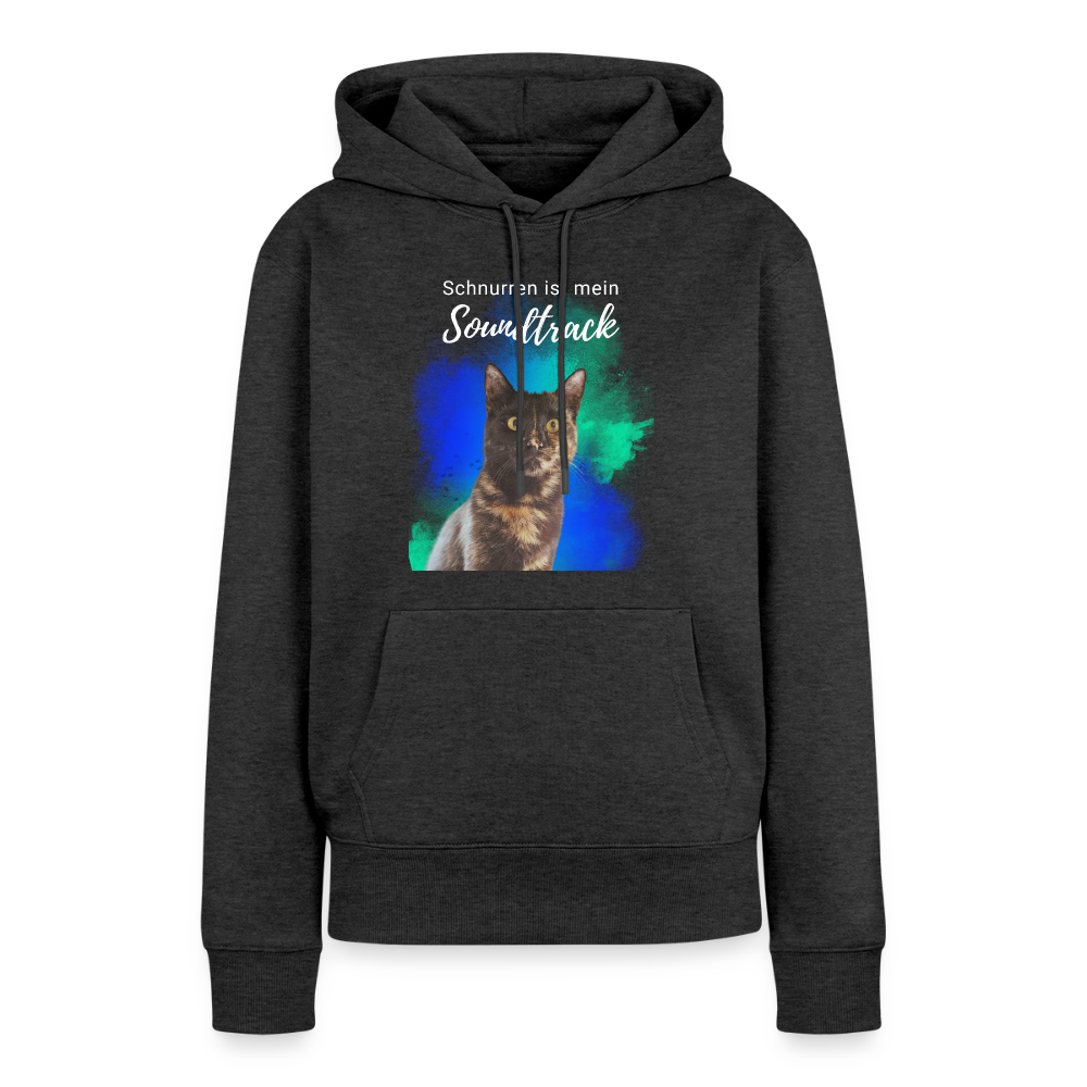 Nala's Hoodie Schnurren ist mein Soundtrack White Edition - Anthrazit meliert