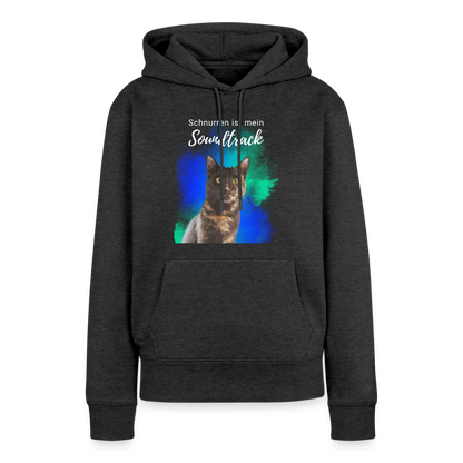 Nala's Hoodie Schnurren ist mein Soundtrack White Edition - Anthrazit meliert