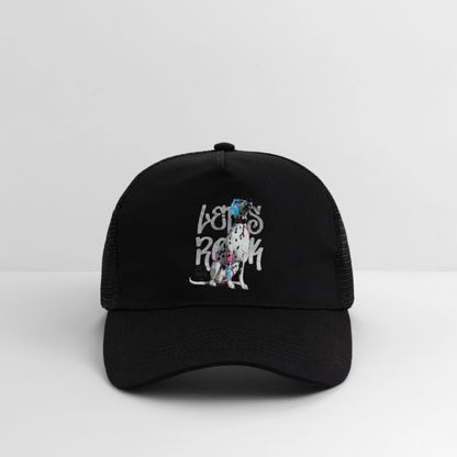 Boa´s Trucker Cap Let´s Rock - Schwarz/Schwarz
