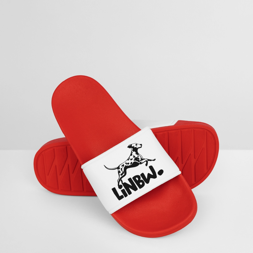 LiNBW. Badelatschen für Männer Black Edition - Rot