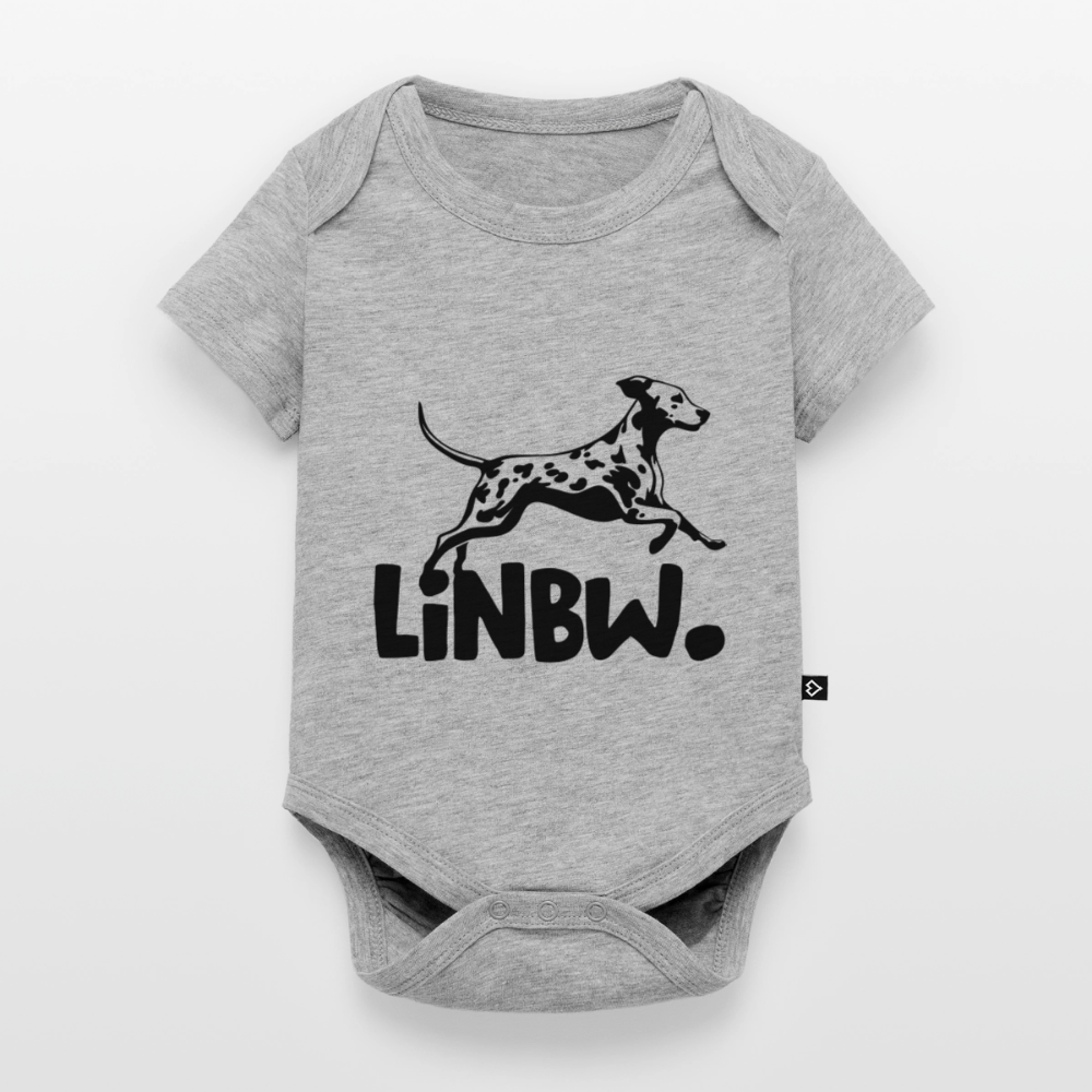 LiNBW. Kurzarm-Body Black Edition - Grau meliert