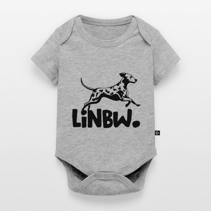LiNBW. Kurzarm-Body Black Edition - Grau meliert