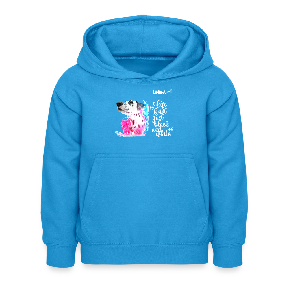 Boa's Hoodie Splash Life is not just black and white Edition White - Meeresblau
