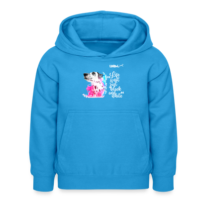 Boa's Hoodie Splash Life is not just black and white Edition White - Meeresblau