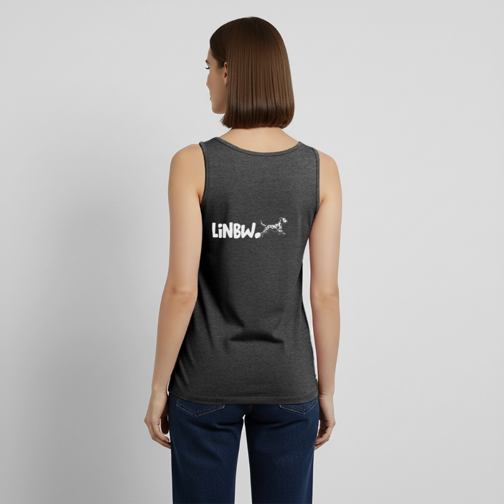 Life is not just black and white Tank Top Premium LiNBW. White Edition - Anthrazit meliert