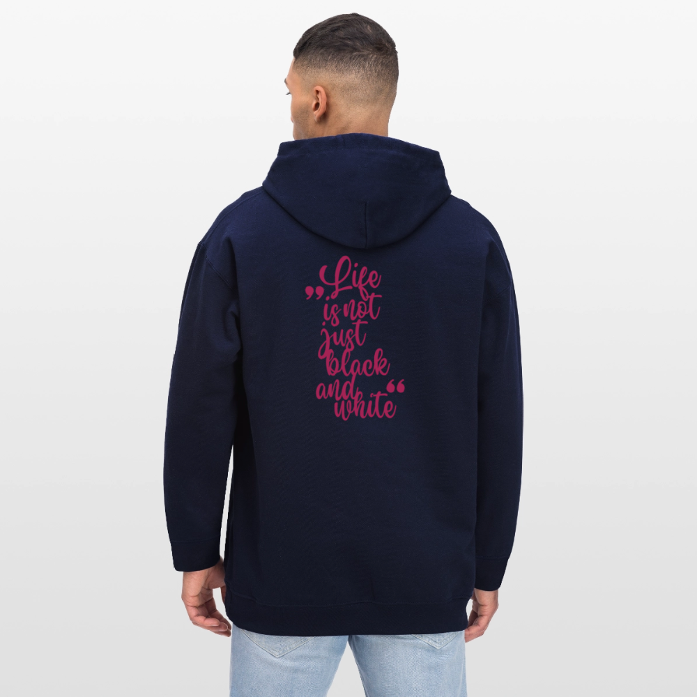 LiNBW. Crew Hoodie Pink Edition Life is not just black and white - Navy