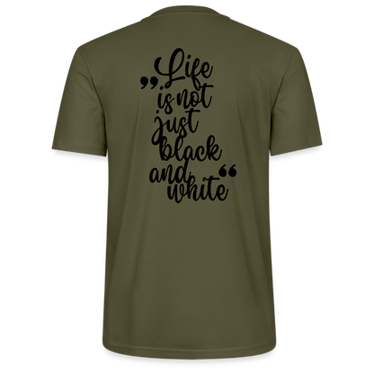 LiNBW. Unisex T-Shirt Premium Crew Black Edition Life is not just black and white - LiNBW.