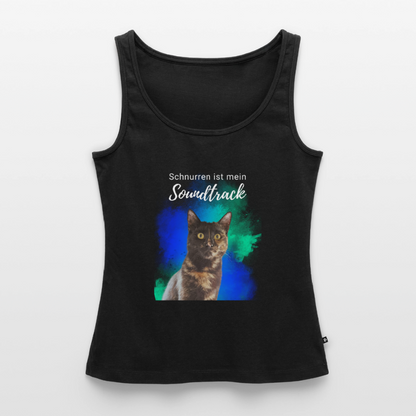 Nala´s Tank Top Premium Schnurren ist mein Soundtrack White Edition - Schwarz