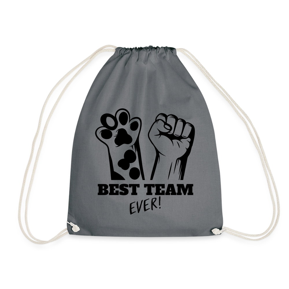 Best Team Ever Turnbeutel Black Edition - Grau