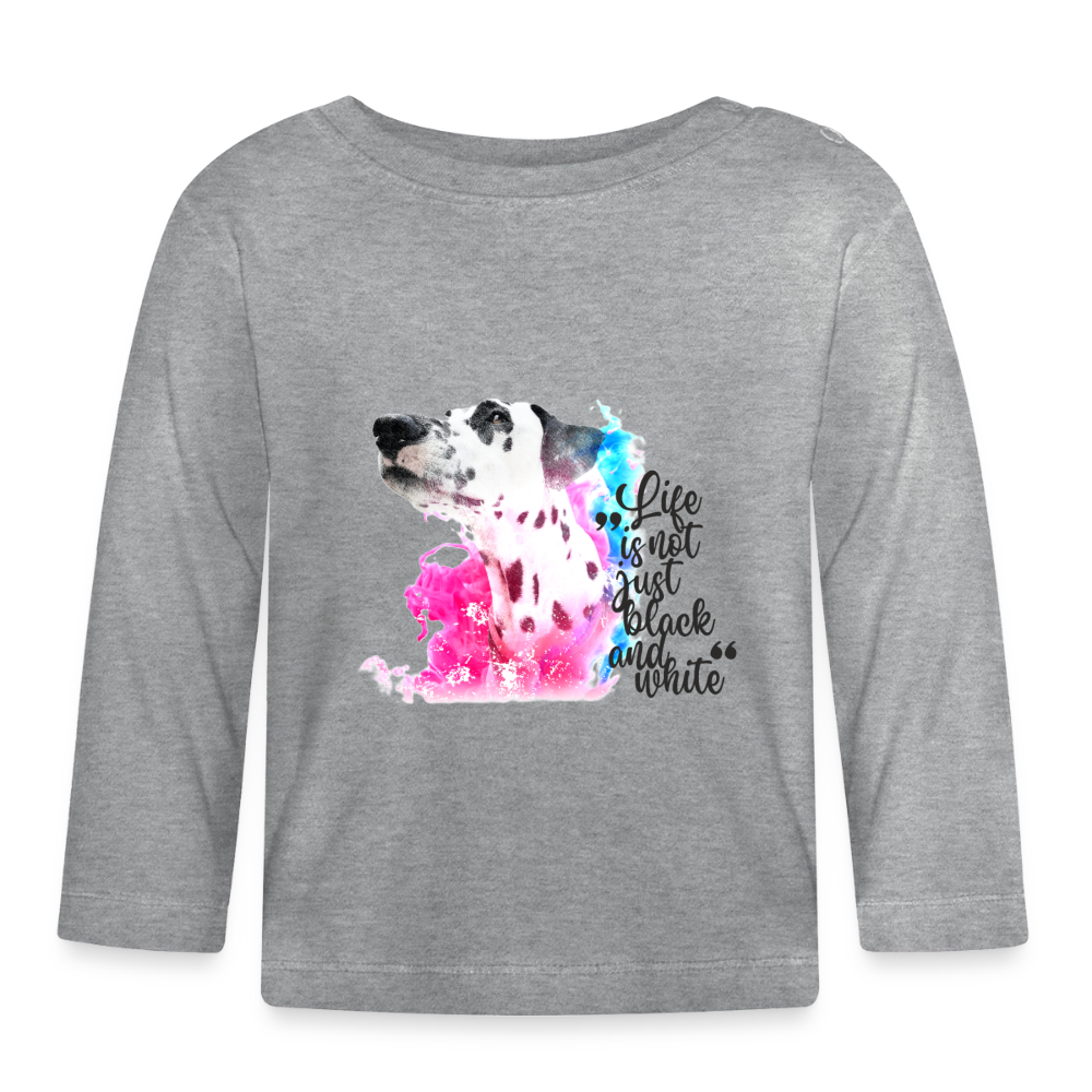 Boa´s Langarmshirt Splash Life is not just black and white - Grau meliert