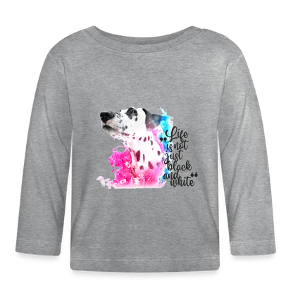 Boa´s Langarmshirt Splash Life is not just black and white - Grau meliert