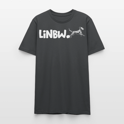 LiNBW. Unisex T-Shirt Premium Crew White Edition Life is not just black and white - Anthrazit