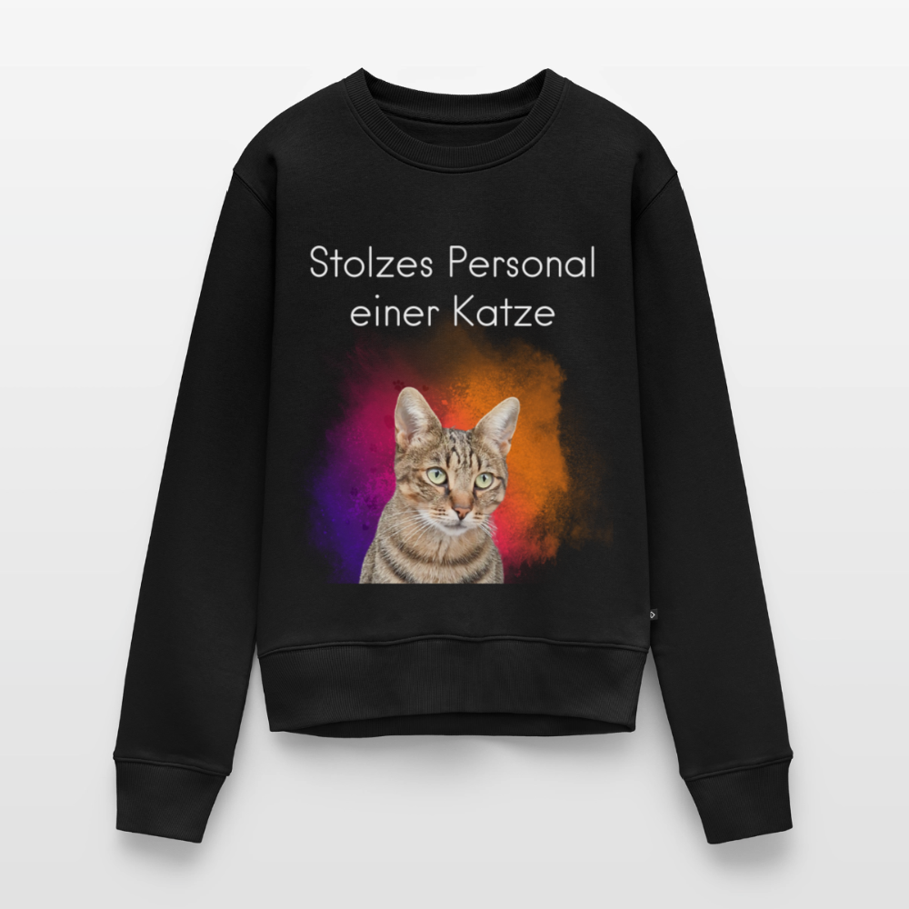 Pedro's Pullover Stolzes Personal einer Katze White Edition - Schwarz