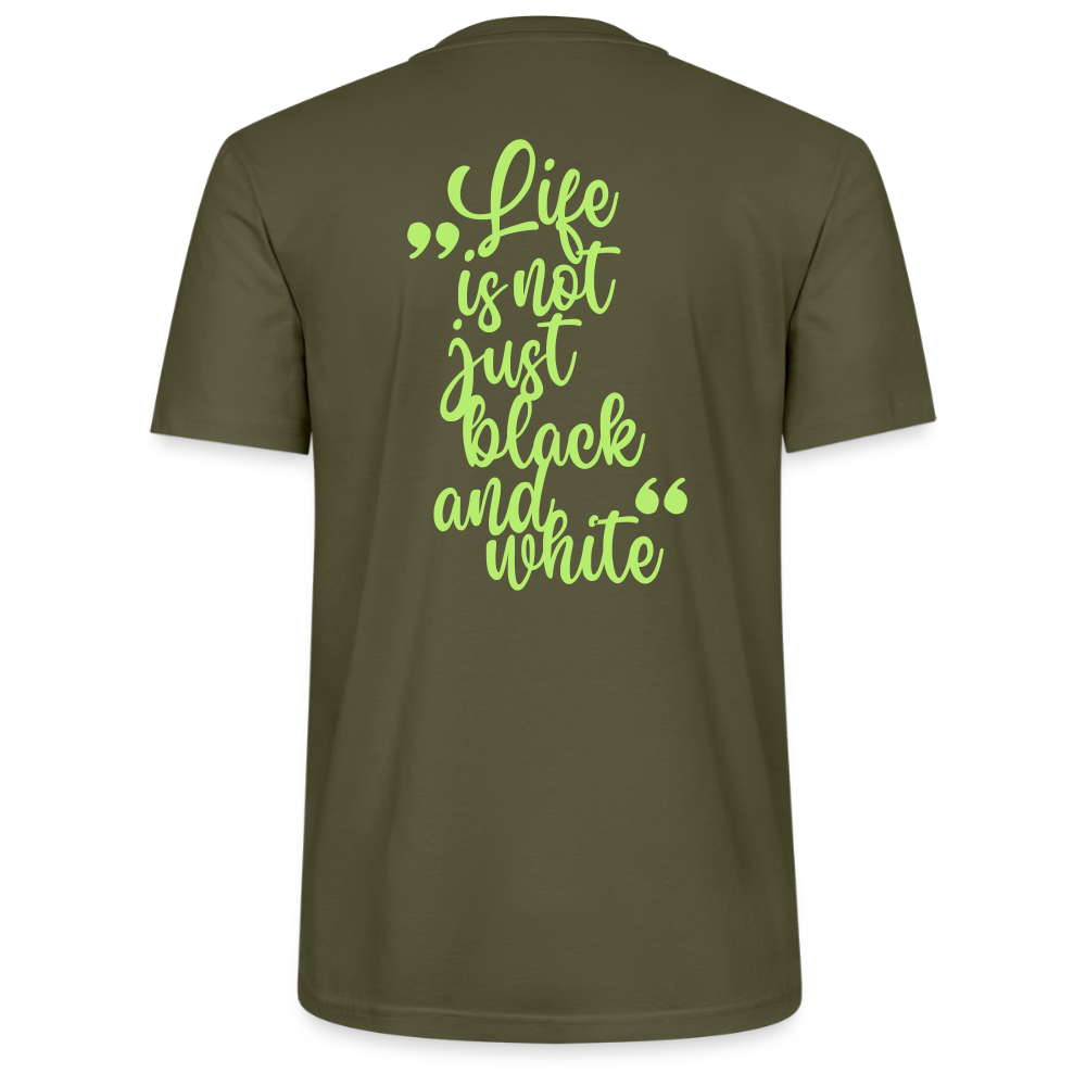 LiNBW. Unisex T-Shirt Premium Crew Green Edition Life is not just black and white - LiNBW.