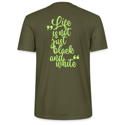 LiNBW. Unisex T-Shirt Premium Crew Green Edition Life is not just black and white - LiNBW.