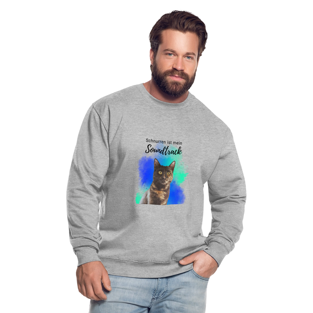 Nala's Classic Pullover Schnurren ist mein Soundtrack Black Edition - Weißgrau meliert