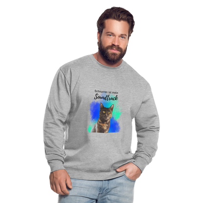 Nala's Classic Pullover Schnurren ist mein Soundtrack Black Edition - Weißgrau meliert