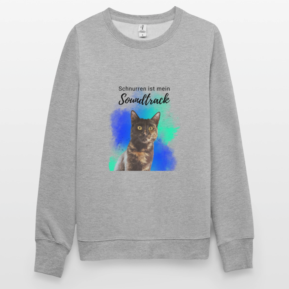 Nala's Classic Pullover Schnurren ist mein Soundtrack Black Edition - Weißgrau meliert