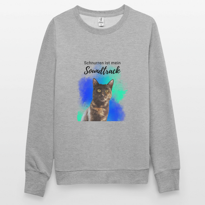 Nala's Classic Pullover Schnurren ist mein Soundtrack Black Edition - Weißgrau meliert