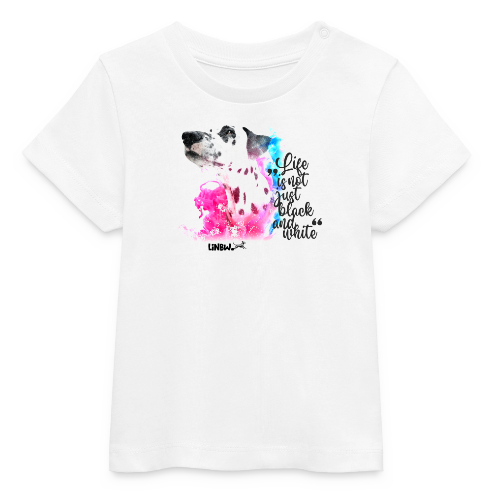 Boa's T-Shirt Splash Life is not just black and white Edition Black - Weiß