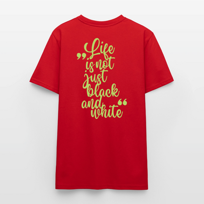 LiNBW. Unisex T-Shirt Premium Crew Green Edition Life is not just black and white - LiNBW.