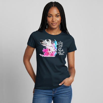 Boa's T-Shirt Splash White Edition Life is not just black and white - Navy