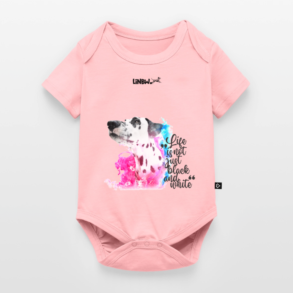 Boa´s Kurzarm-Body Splash Life is not just black and white Edition Black - Rosa