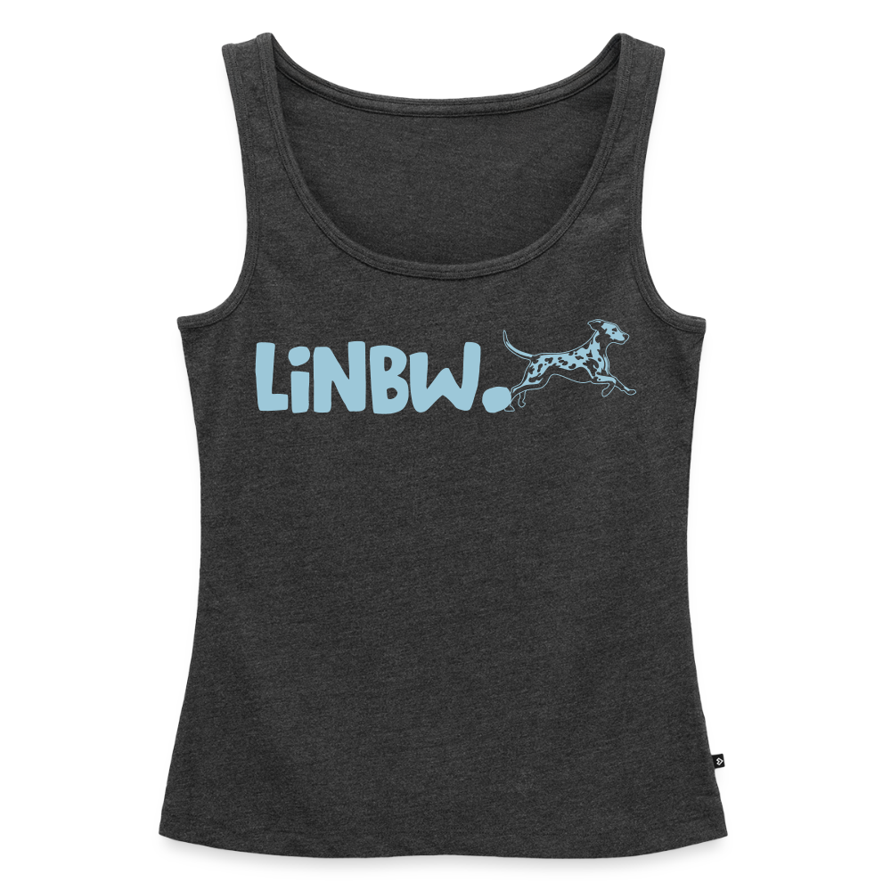 LiNBW. Tank Top Premium Blue Edition Life is not just black and white - Anthrazit meliert