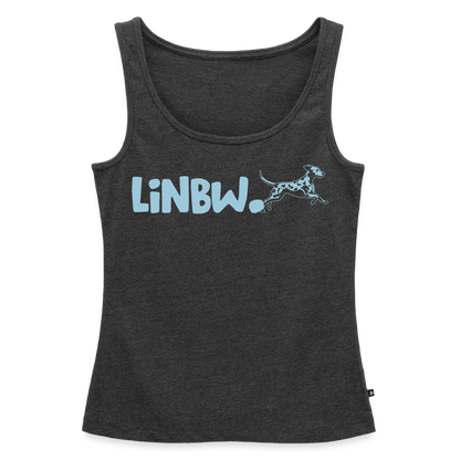 LiNBW. Tank Top Premium Blue Edition Life is not just black and white - Anthrazit meliert