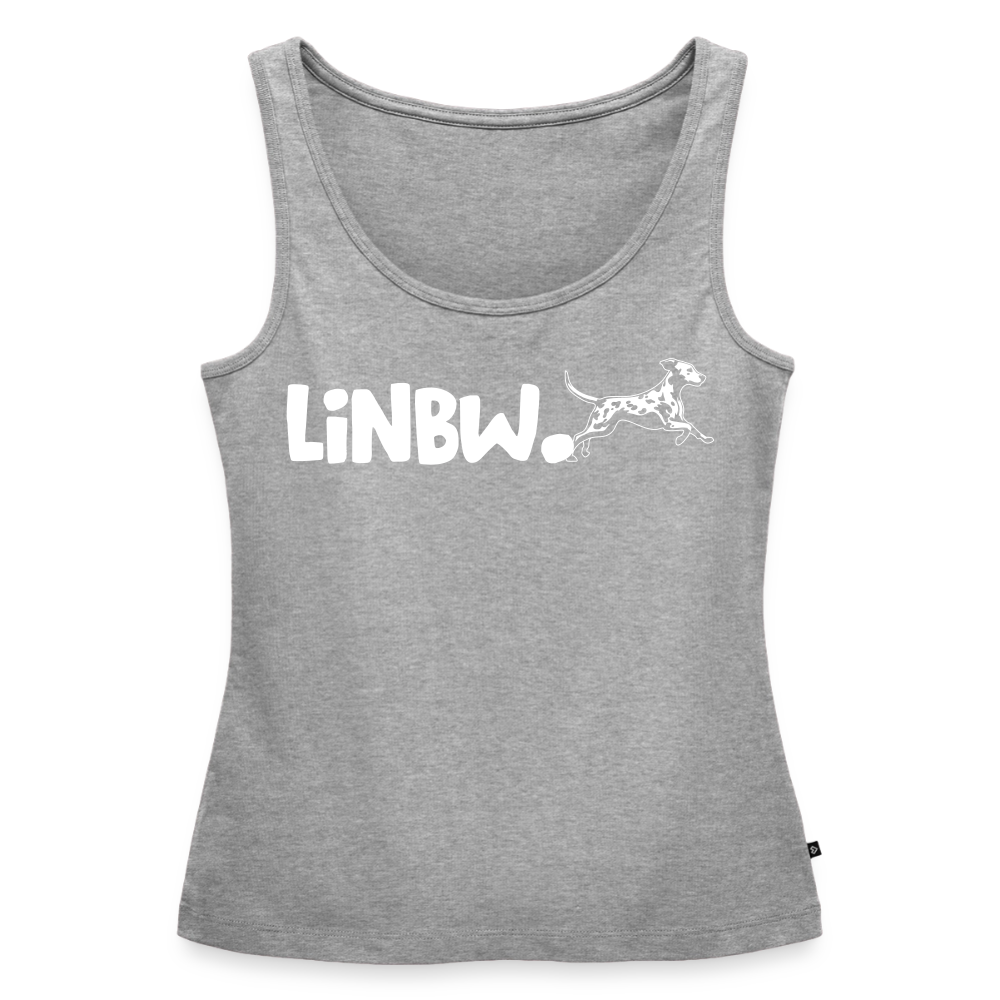 LiNBW. Tank Top Premium White Edition Life is not just black and white - Grau meliert