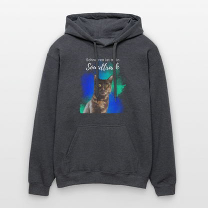 Nala's Hoodie Schnurren ist mein Soundtrack White Edition - Dunkelgrau meliert