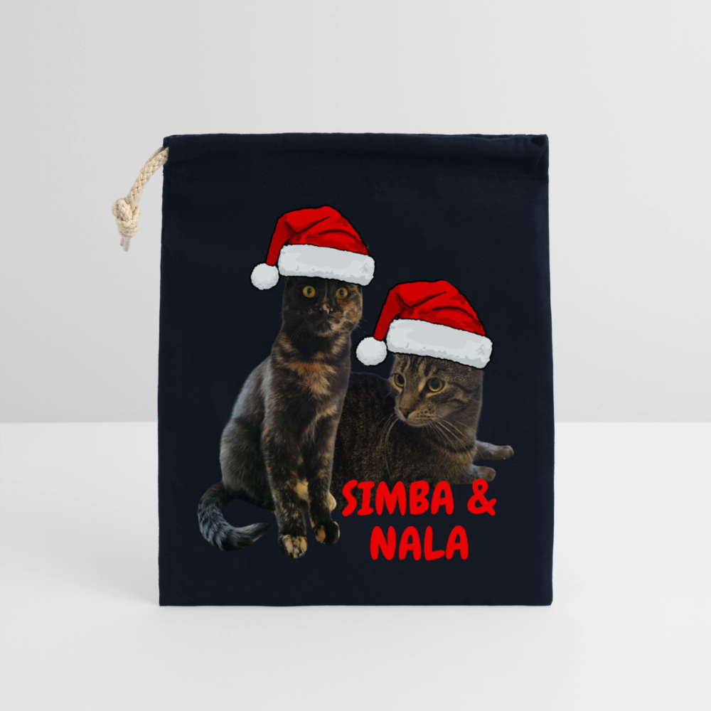 Nala´s und Simba´s Baumwollbeutel Weihnachtsedition - Navy