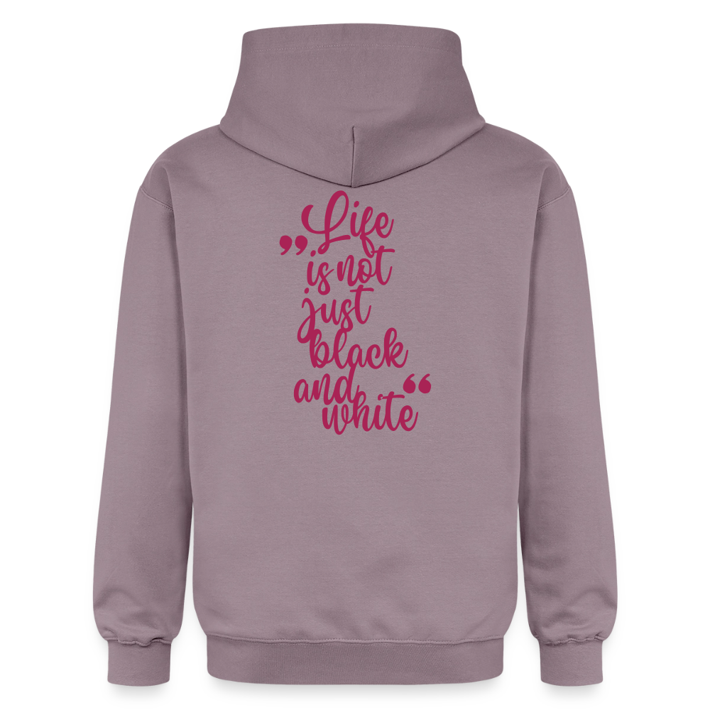 LiNBW. Crew Hoodie Pink Edition Life is not just black and white - Lilagrau 