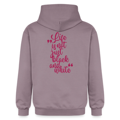 LiNBW. Crew Hoodie Pink Edition Life is not just black and white - Lilagrau 