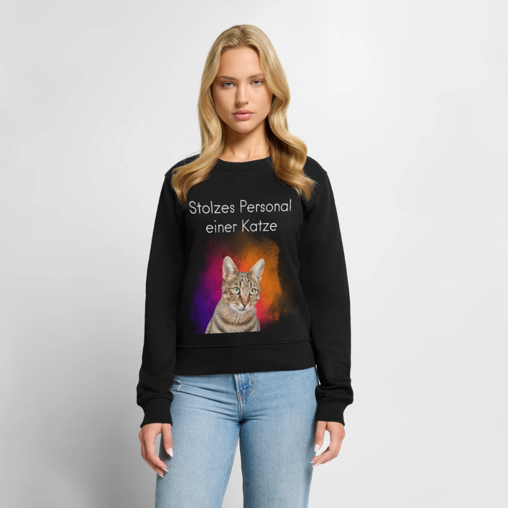 Pedro's Pullover Stolzes Personal einer Katze White Edition - Schwarz