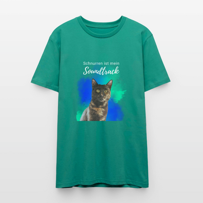 Nala's Unisex T-Shirt Premium Schnurren ist mein Soundtrack White Edition - Blaugrün