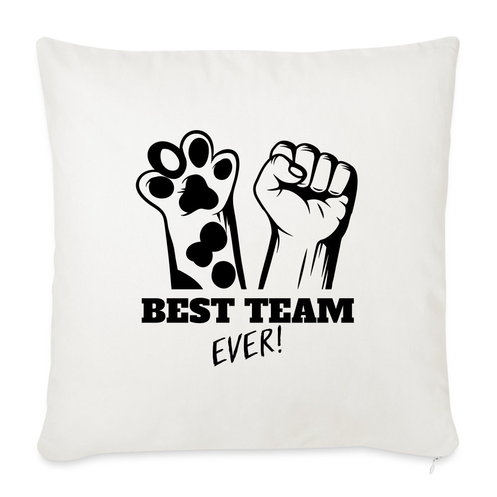 Best Team Ever Kissen Black Edition - Naturweiß 