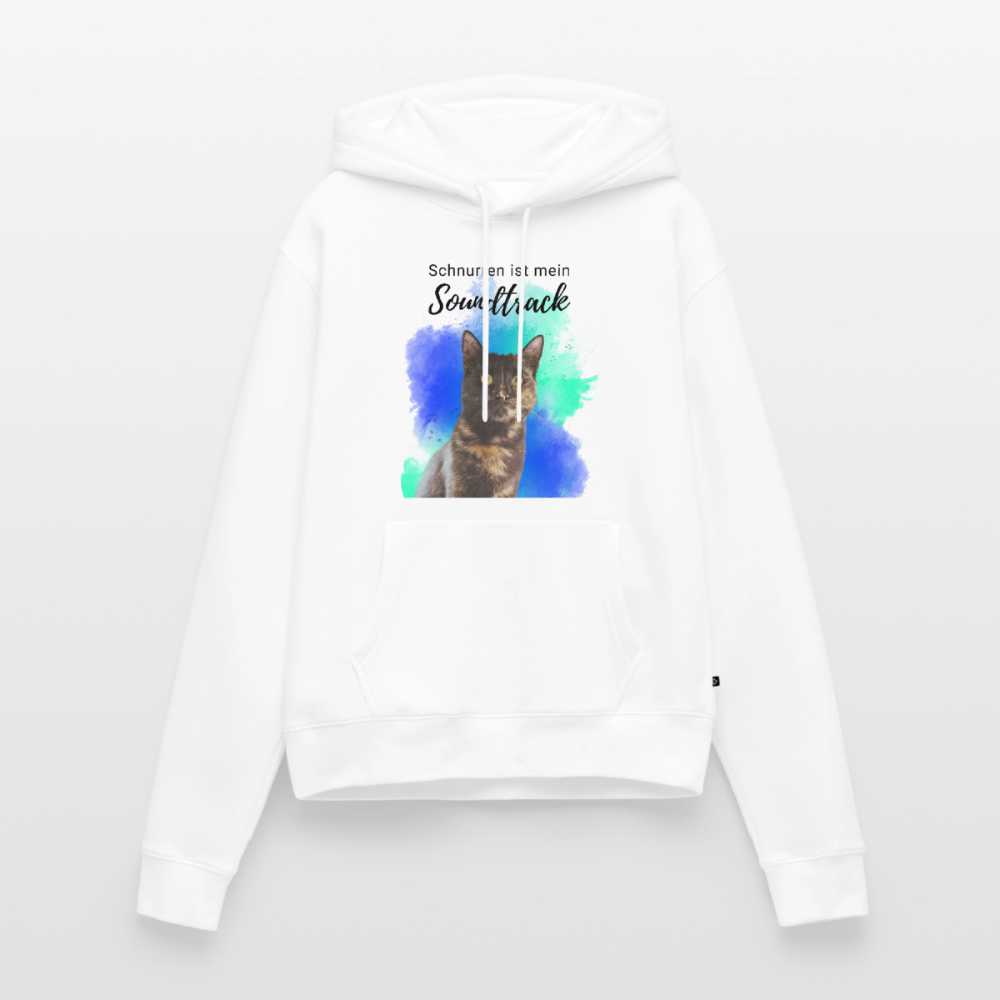 Nala's Hoodie Schnurren ist mein Soundtrack Black Edition - Weiß