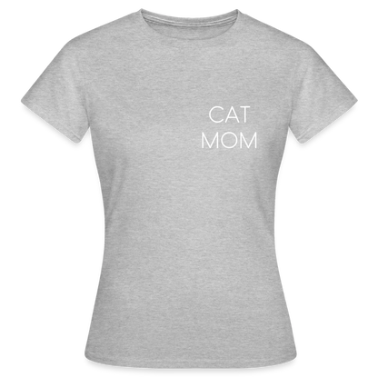 Pedro's T-Shirt CAT MOM Stolzes Personal einer Katze White Edition - Grau meliert