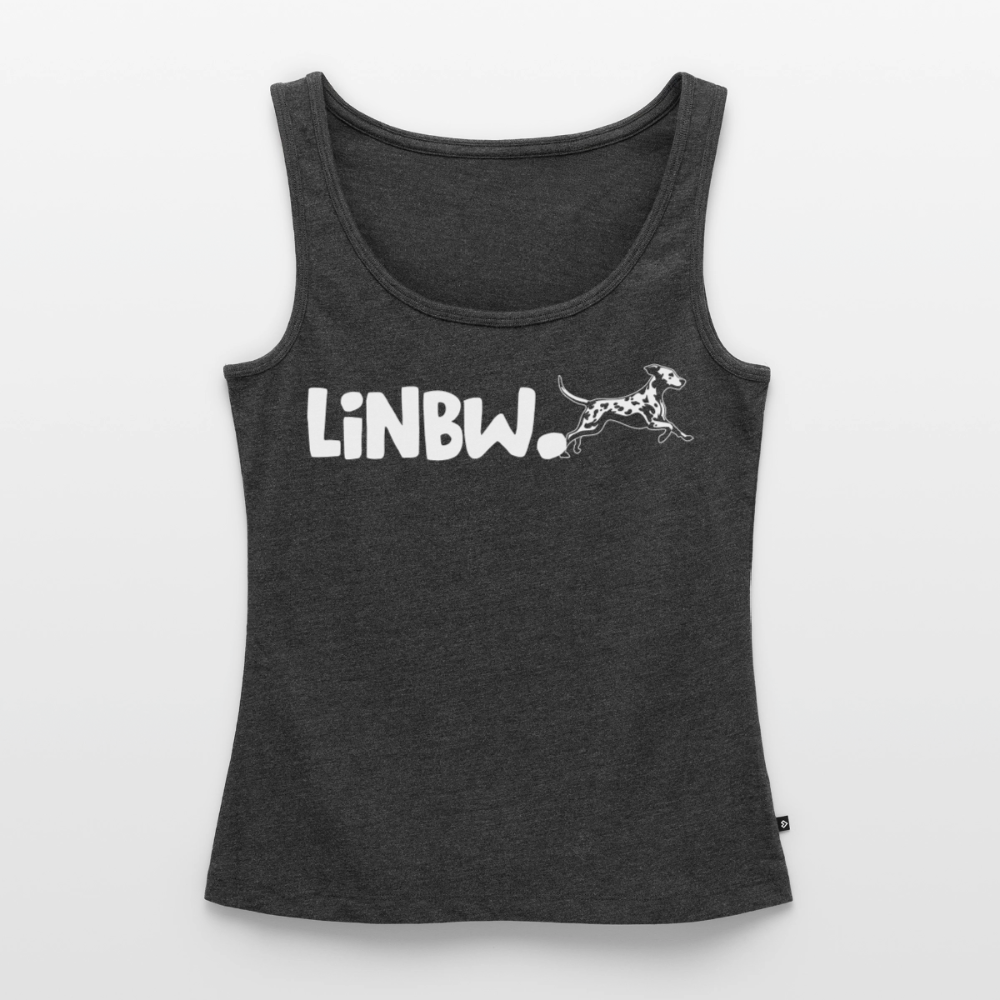 LiNBW. Tank Top Premium White Edition Life is not just black and white - Anthrazit meliert
