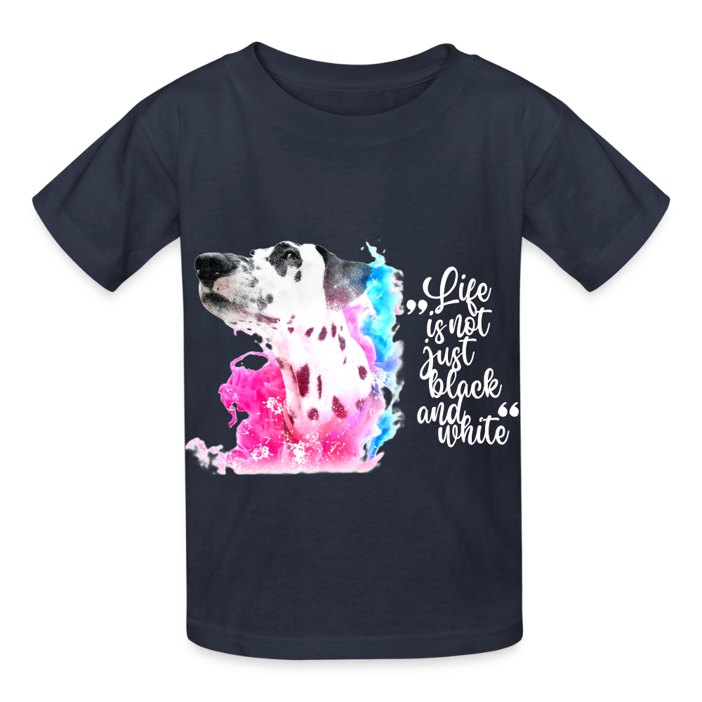 Boa's T-Shirt Splash White Edition Life is not just black and white - Navy