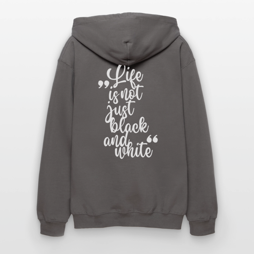 LiNBW. Crew Hoodie White Edition Life is not just black and white - Dunkelgrau