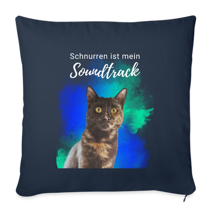 Nala´s Kissen Schnurren ist mein Soundtrack White Edition - Navy