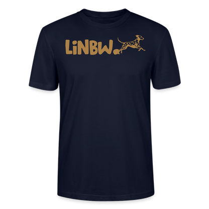 LiNBW. Unisex T-Shirt Premium Crew Brown Edition Life is not just black and white - Navy