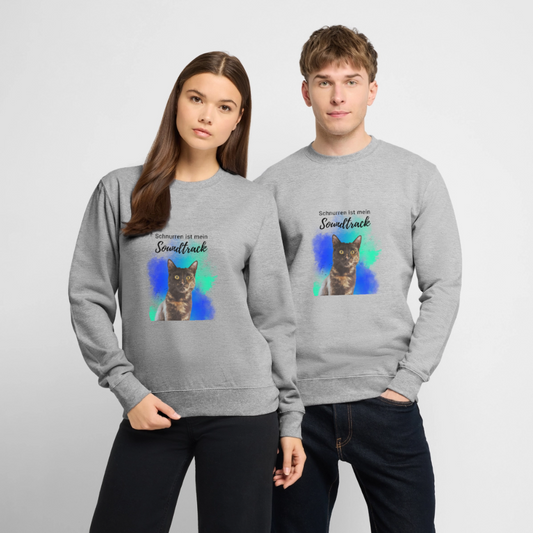 Nala's Classic Pullover Schnurren ist mein Soundtrack Black Edition - Weißgrau meliert