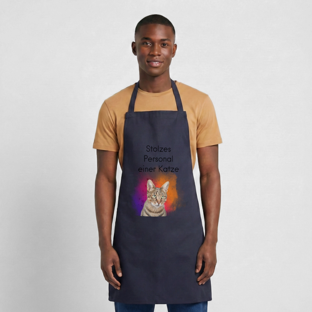 Pedro´s Kochschürze Stolzes Personal einer Katze Black Edition - Navy