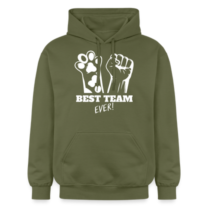 Best Team Ever Hoodie White Edition - Militärgrün