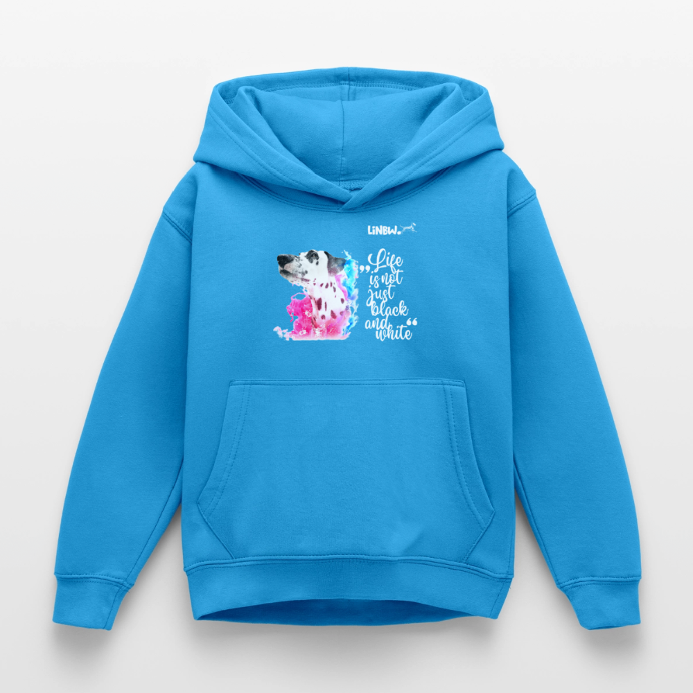 Boa's Hoodie Splash Life is not just black and white Edition White - Meeresblau