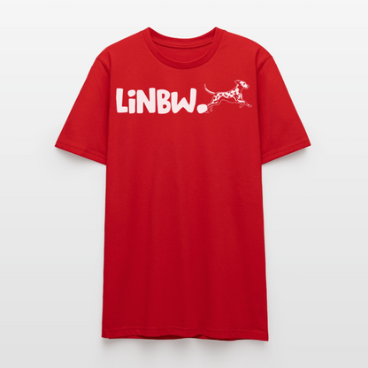 LiNBW. Unisex T-Shirt Premium Crew White Edition Life is not just black and white - Rot