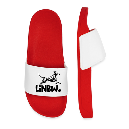 LiNBW. Badelatschen für Männer Black Edition - Rot